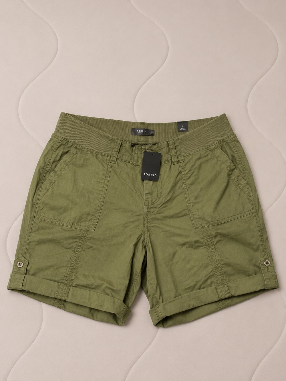TORRID Olive Plus Size Utility Bermuda Shorts